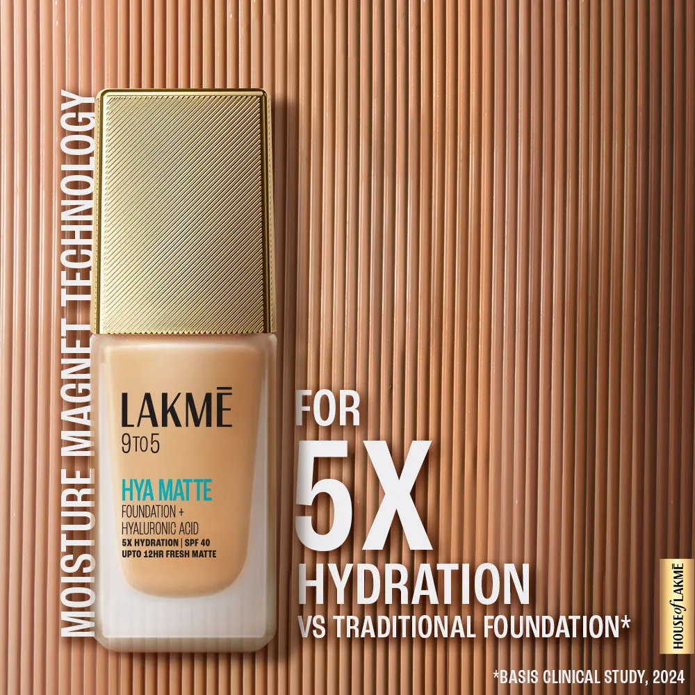 Lakmē 9to5 Hya Matte Foundation   Hyaluronic Acid