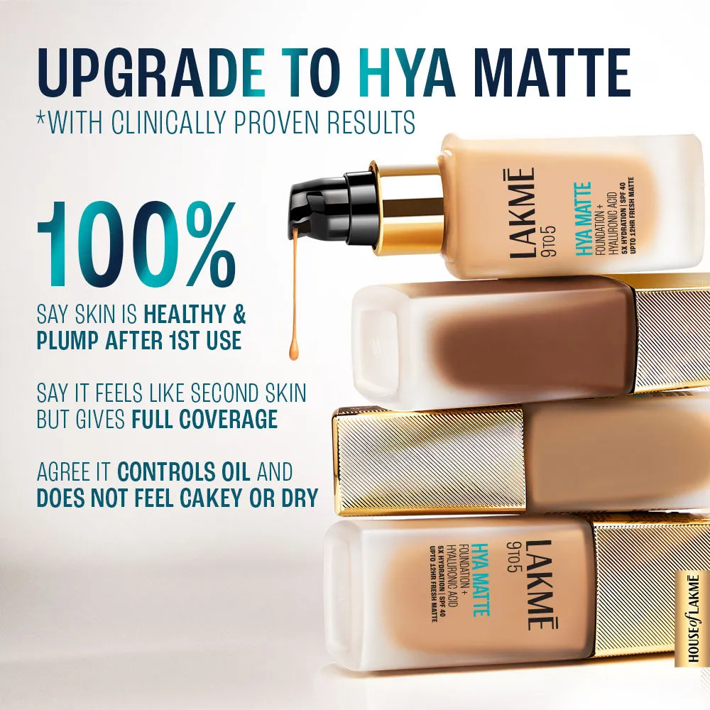 Lakmē 9to5 Hya Matte Foundation   Hyaluronic Acid