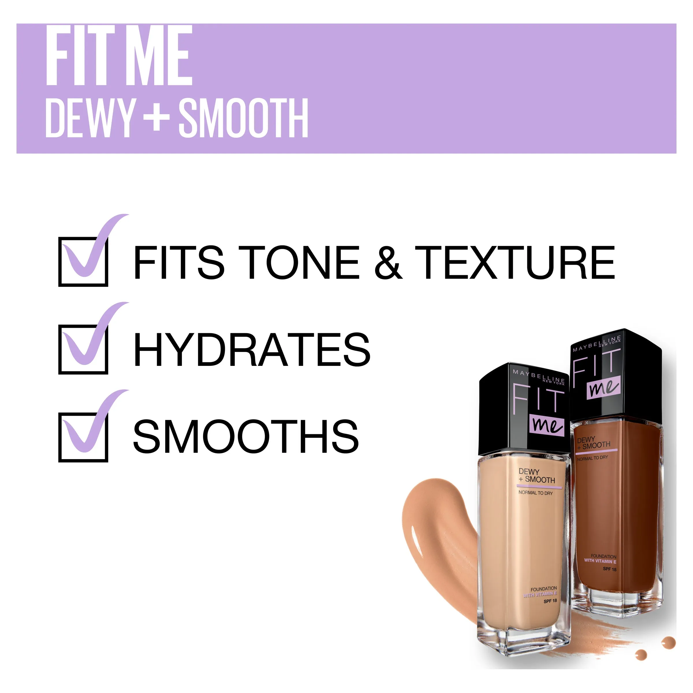 Maybelline Fit Me Dewy & Smooth Luminous Liquid Foundation - Classic Ivory 120
