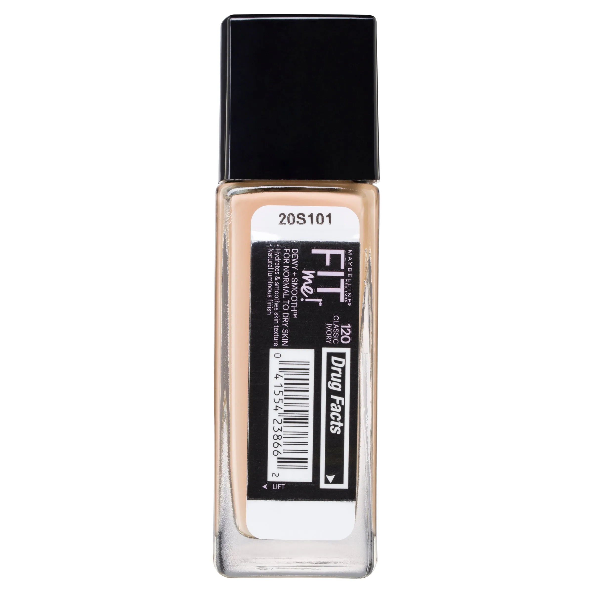 Maybelline Fit Me Dewy & Smooth Luminous Liquid Foundation - Classic Ivory 120