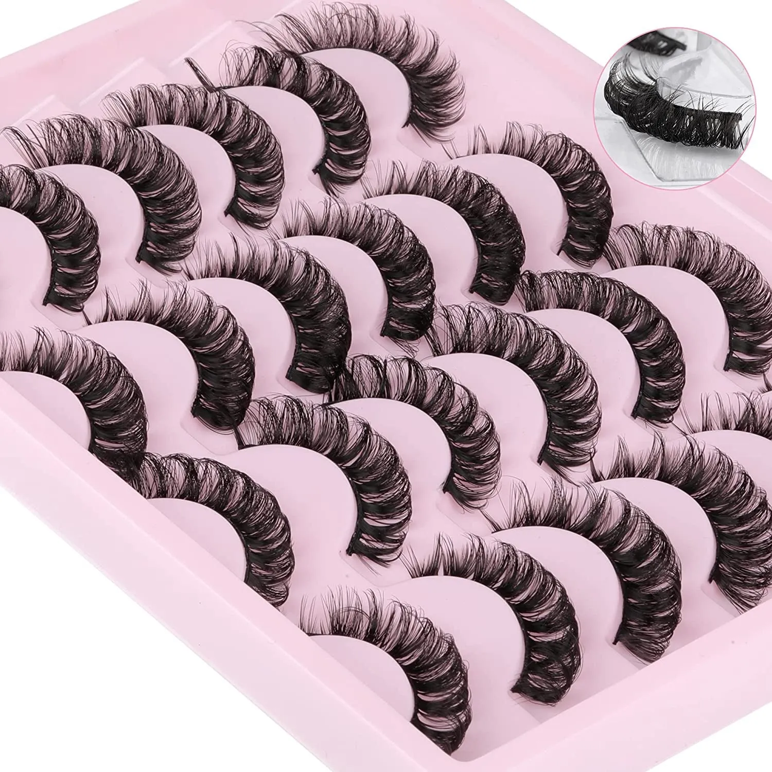 Newcally Lashes False Eyelashes Cat Eyes Wispy Natural Faux Mink Lashes 14 Pairs Pack Light Volume Short Fake Eye Lashes Multipack