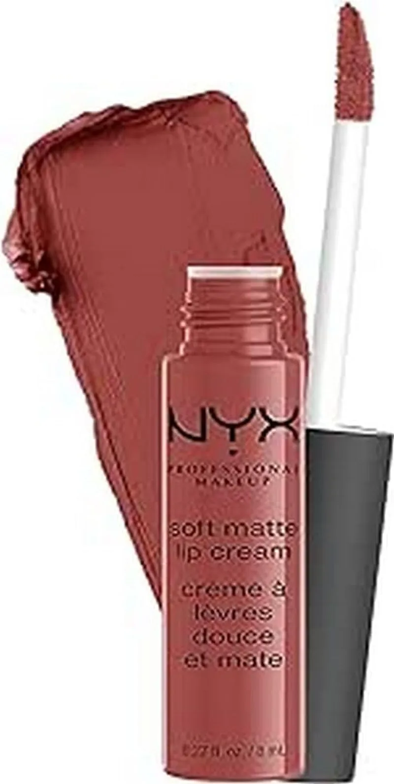 Velvety Matte Lip Cream, Airy Liquid Lipstick - Abu Dhabi (Rich Rose-Beige)