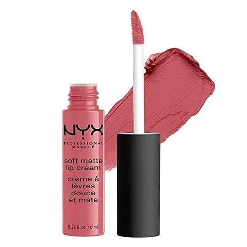 Velvety Matte Lip Cream, Airy Liquid Lipstick - Abu Dhabi (Rich Rose-Beige)