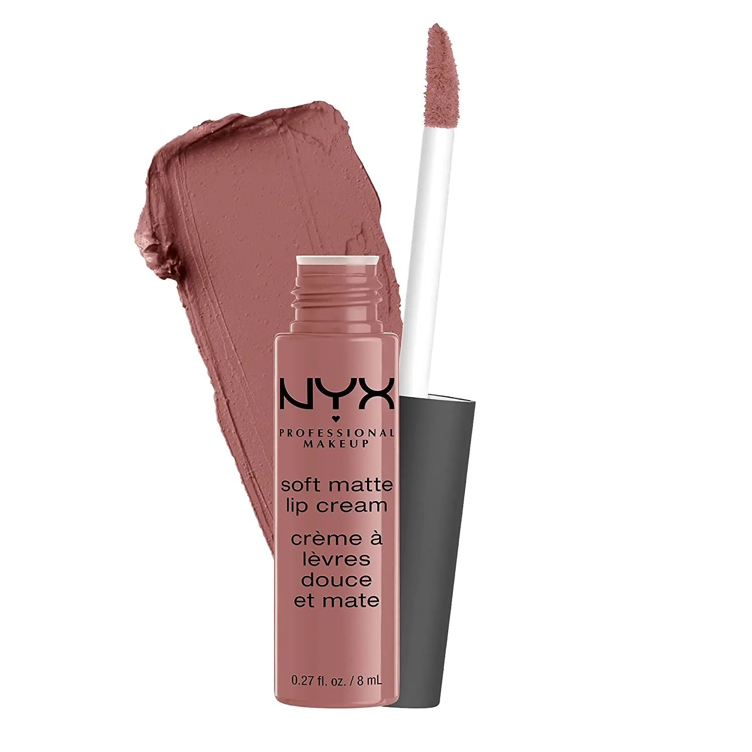 Velvety Matte Lip Cream, Airy Liquid Lipstick - Abu Dhabi (Rich Rose-Beige)